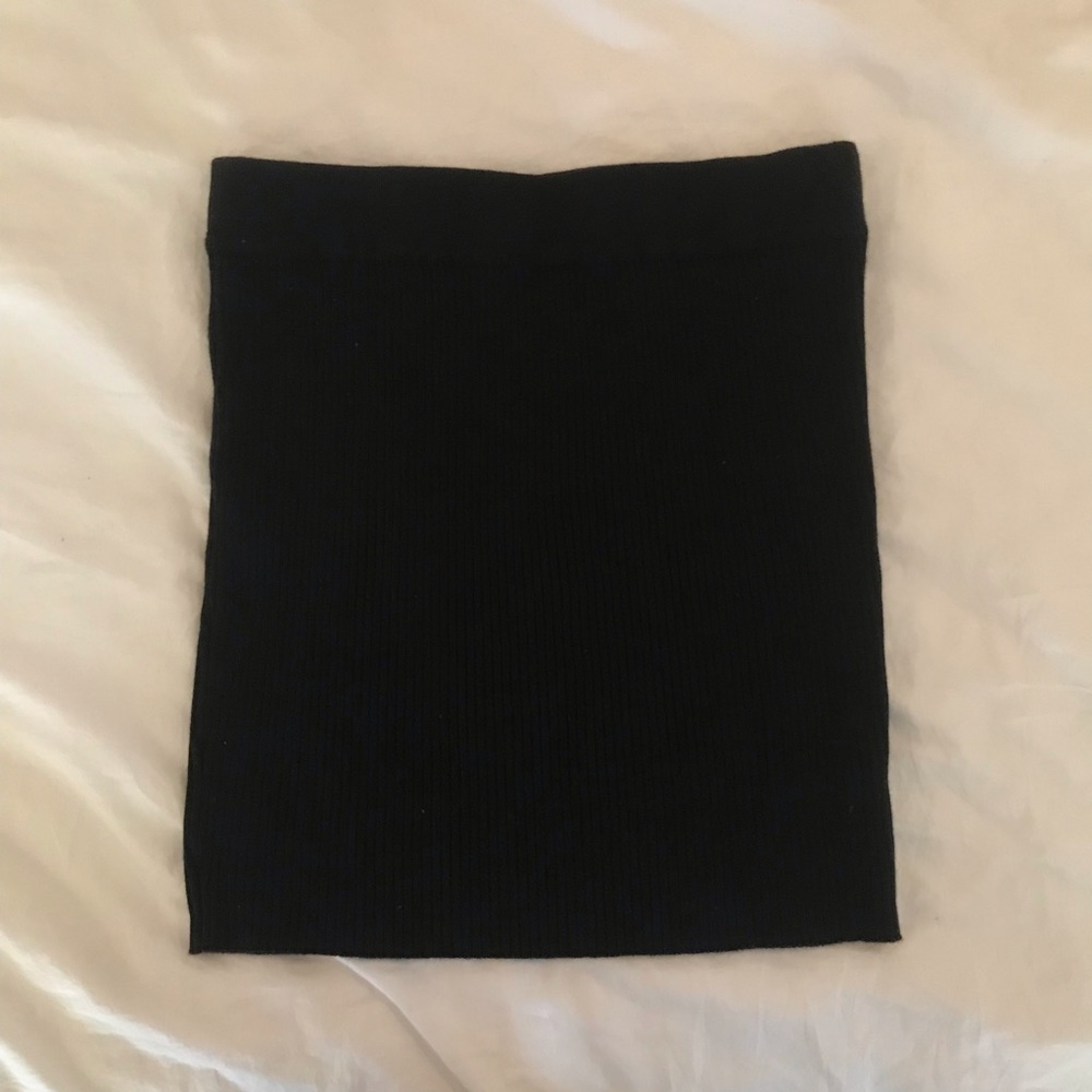 UNWORN RIBBED TUBE TOP/MINI SKIRT FREE PEOPLE